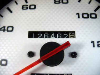 Car odometer with high mileage