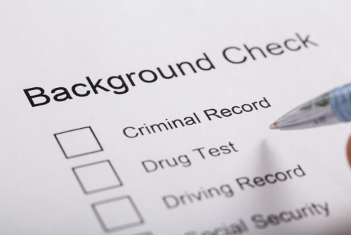Close-up Of Background Check