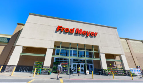 Fred Meyer storefront on a sunny day.