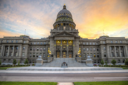 An image of the state capitol building in Boise, Idaho.