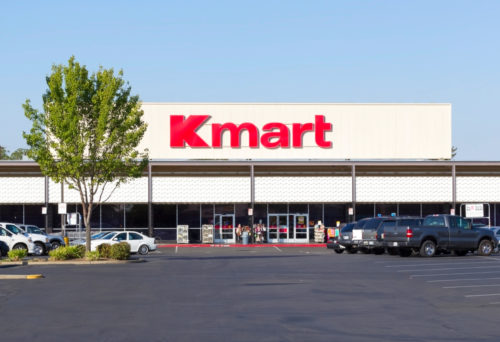 A photo of the outside of a KMart.