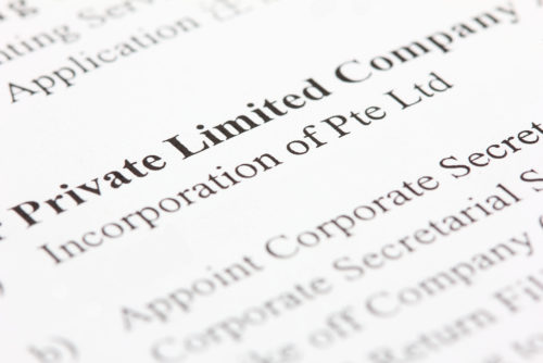 An image of a private limited company contract.