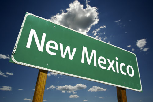 A road sign that reads "New Mexico."