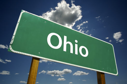 A road sign that reads "Ohio."
