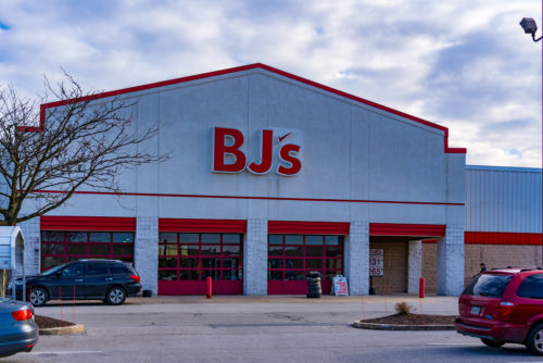 An image of the exterior of a BJ's wholesale club store.