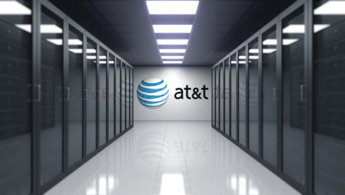 An image of the inside of an AT&T store.