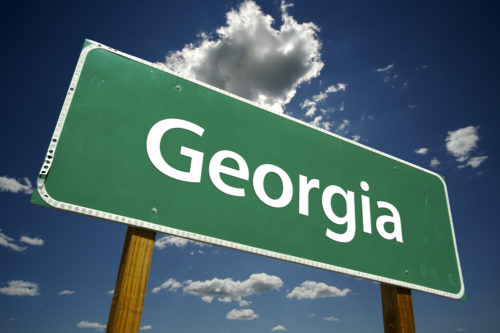 A road sign that reads "Georgia."