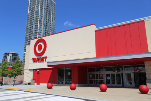An image of the exterior of a Target retail store.