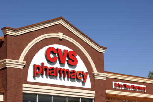 An image of the exterior of a CVS pharmacy.