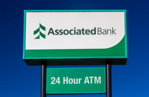 An image of an Associated Bank sign.