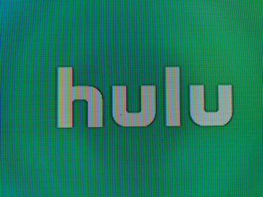 An image of the Hulu logo on a TV screen.