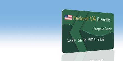An image of a Federal VA Benefits prepaid debit card.