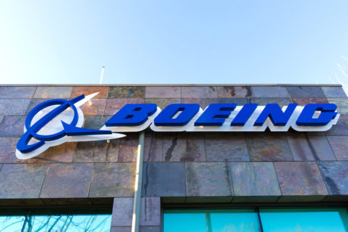 An image of the exterior of a Boeing office building.