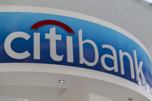 An image of the exterior of a Citibank.