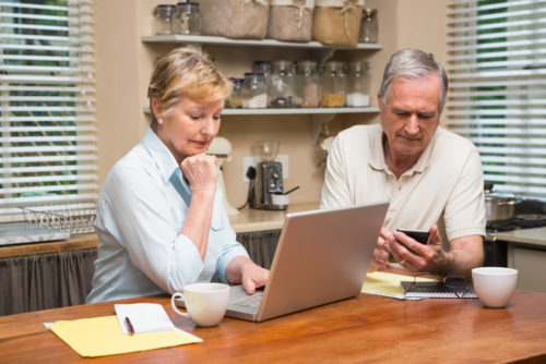 A couple working out whether they can retire during a recession.