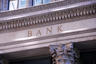 An image of the exterior of a bank.