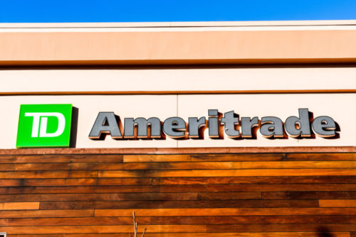 An image of the outside of a TD Ameritrade branch.
