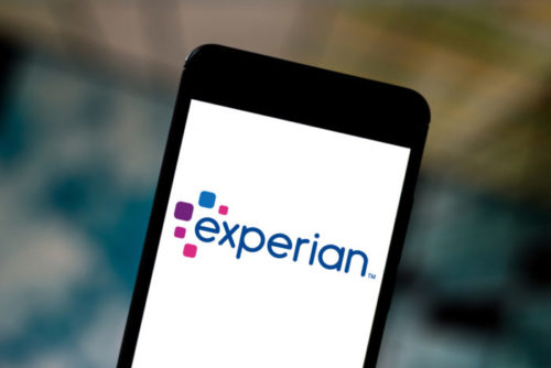 A smartphone displays the Experian app.