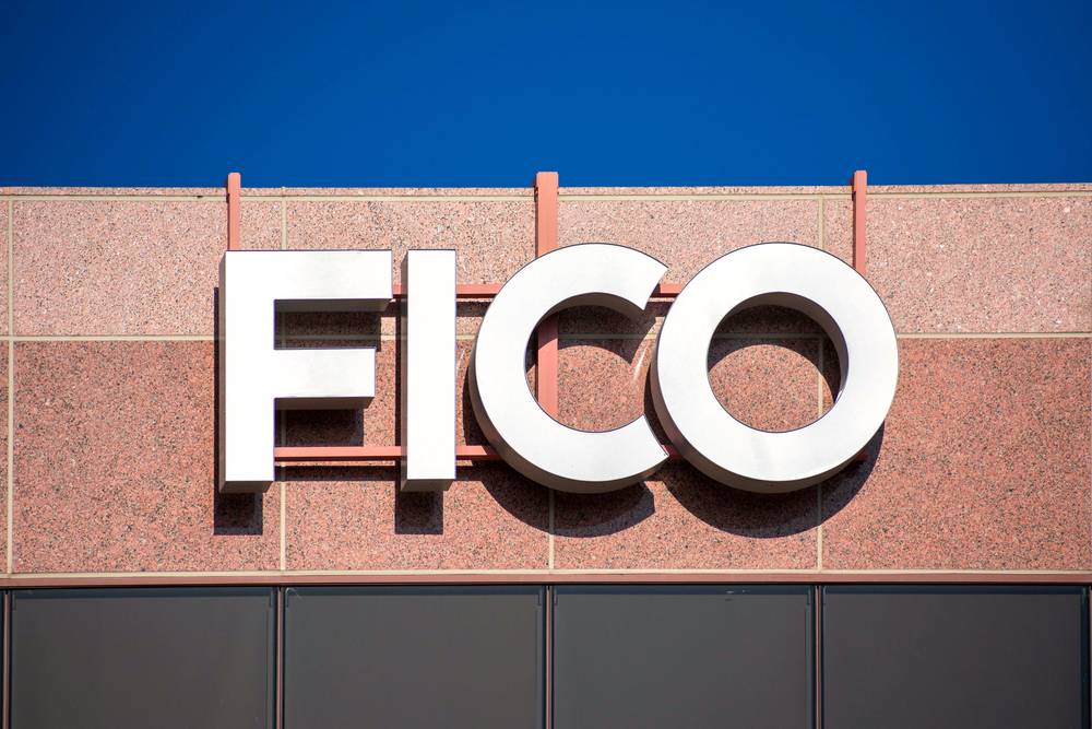 The exterior of the Fair Isaac Corporation headquarters displaying the FICO logo.