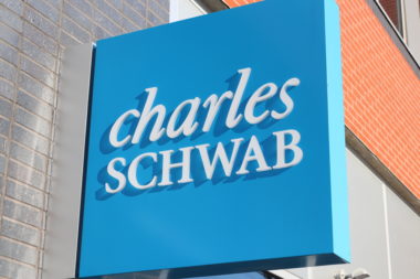 An image of the exterior of a Charles Schwab bank branch.