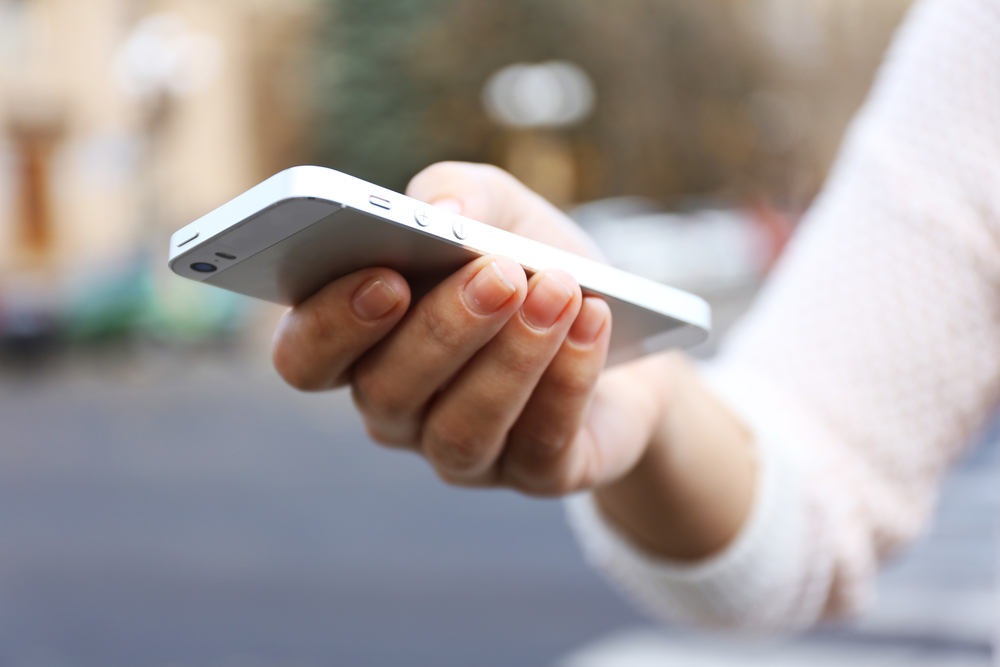 A person checking their phone.