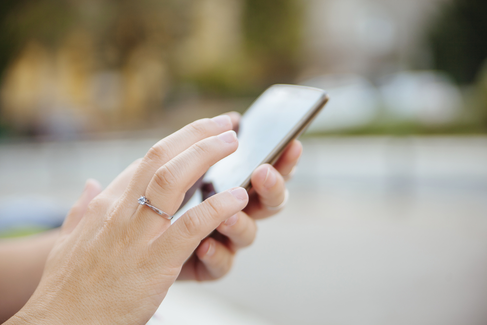 A person using their phone.