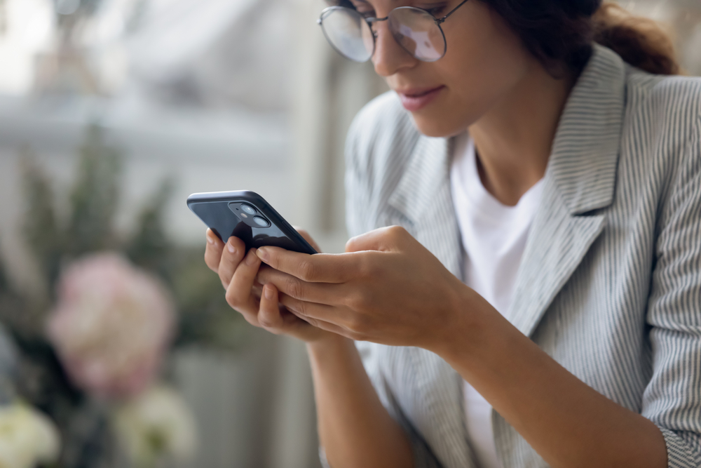 A person using their phone.