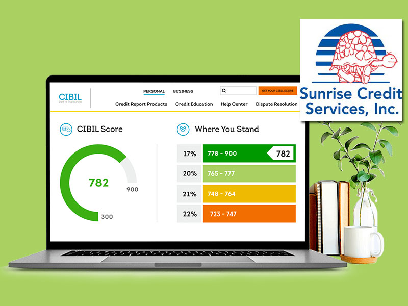 sunrise credit services logo and credit report