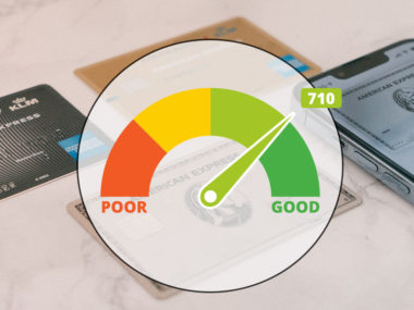 credit card and credit score graphics image