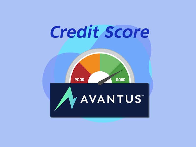Credit score graphics with Avantus LLC logo
